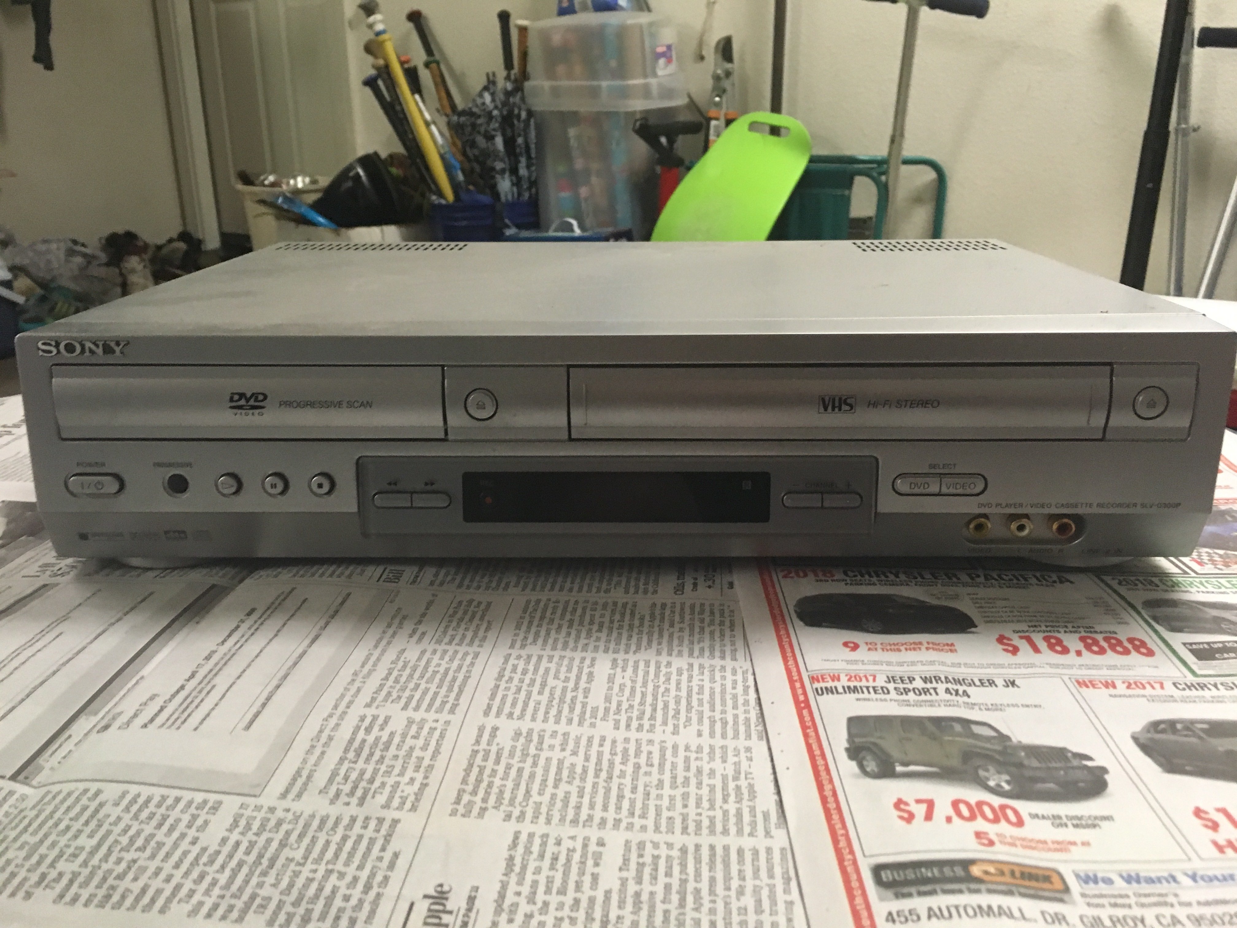Sony dvd vhs combo player manual
